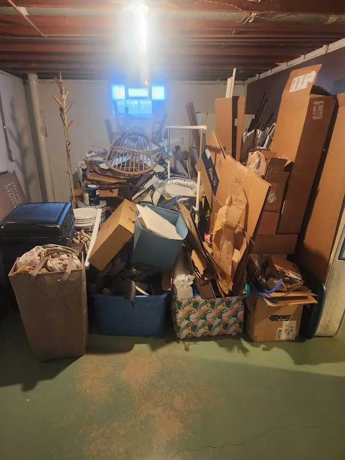 Roll-off dumpster container at job site for 20 Yard Dumpster Rental in Nowata